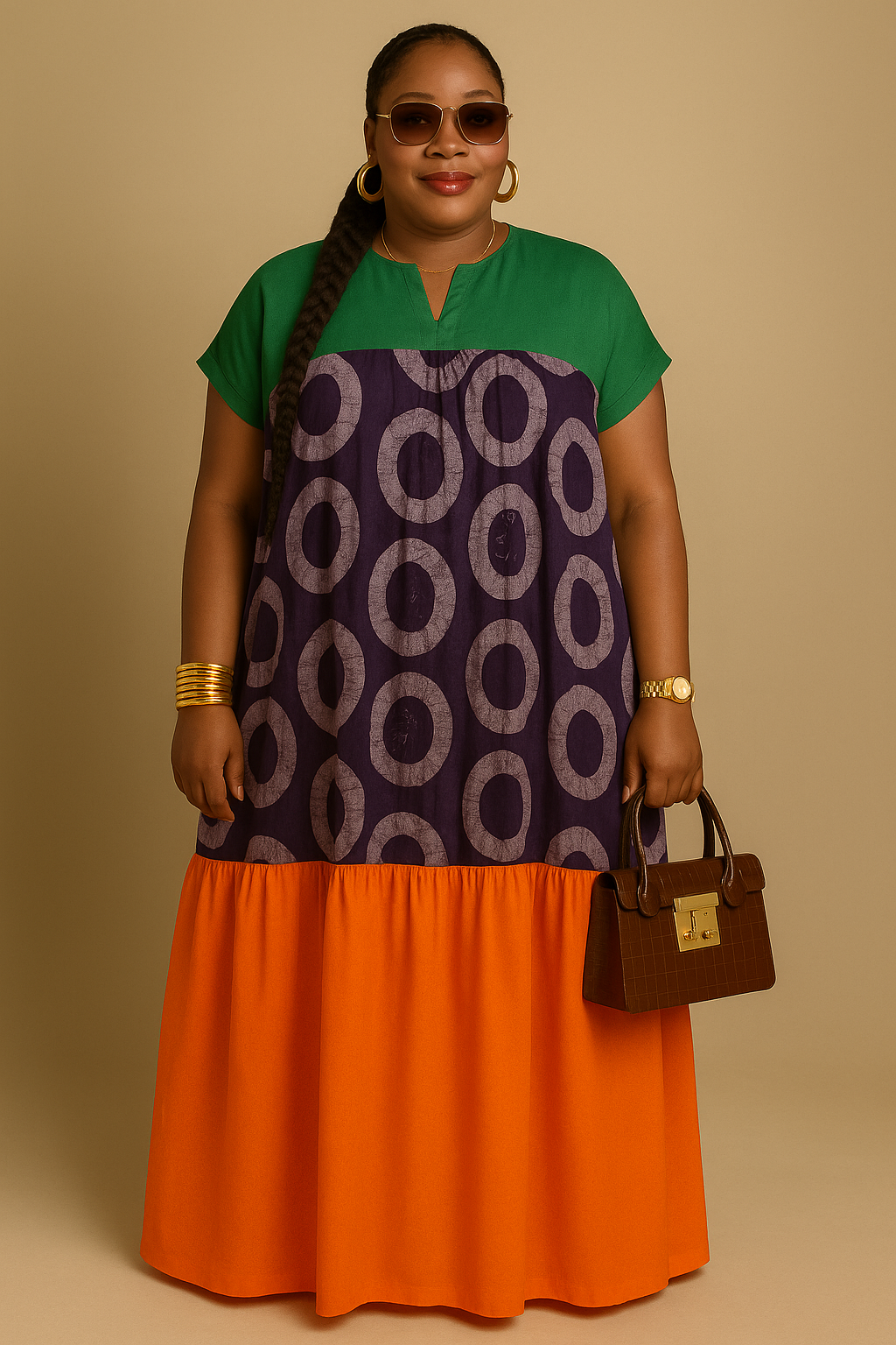Ajike Multi-Colored Ankara Maxi Dress