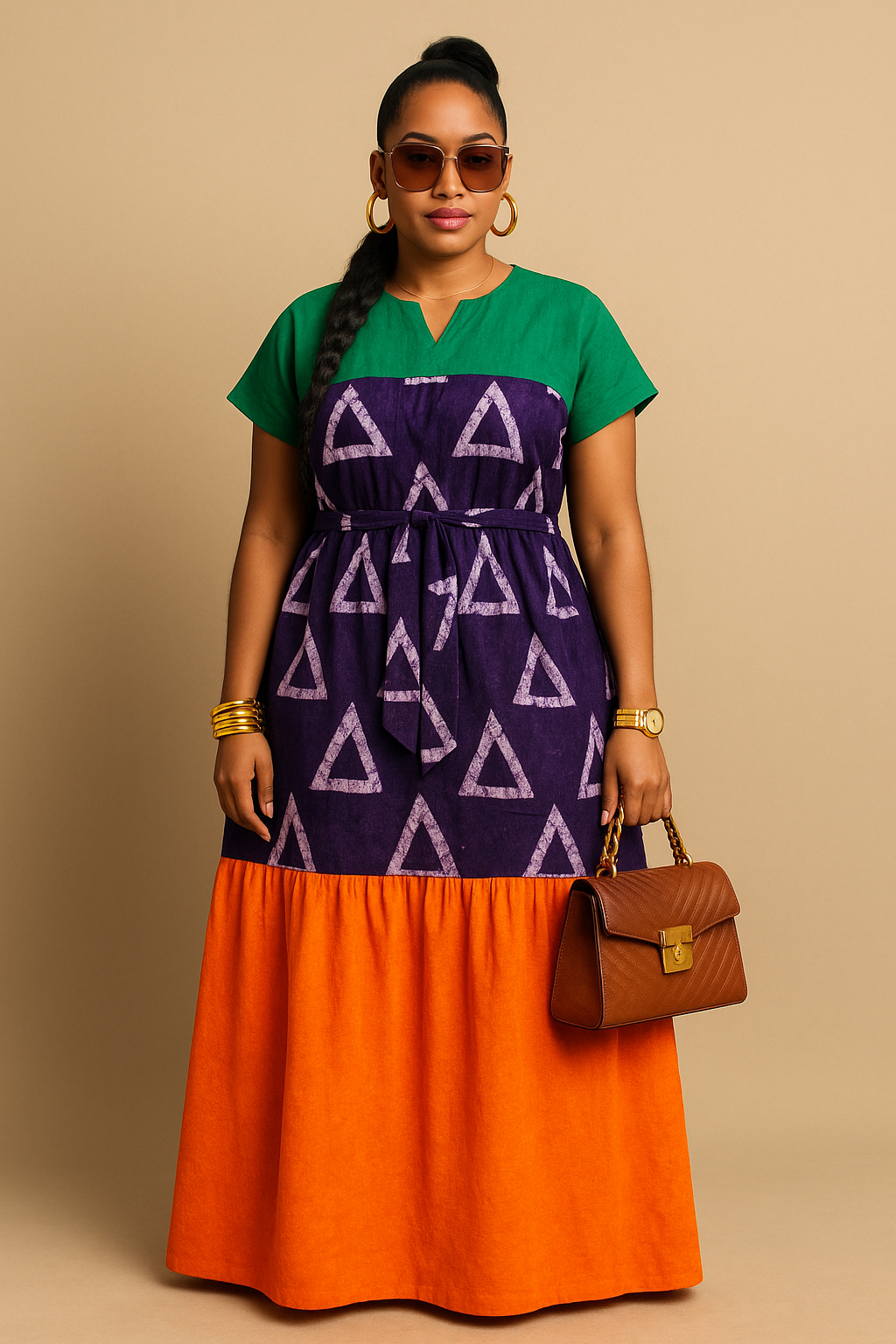 Ajike Multi-Colored Ankara Maxi Dress
