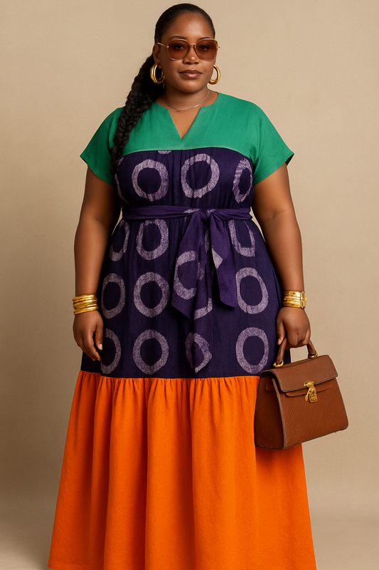 Ajike Multi-Colored Ankara Maxi Dress