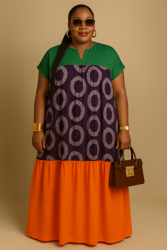 Ajike Multi-Colored Ankara Maxi Dress
