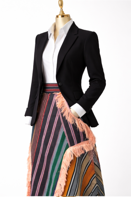 Ajike Asooke Patch Skirt