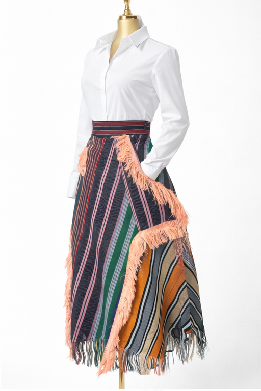 Ajike Asooke Patch Skirt
