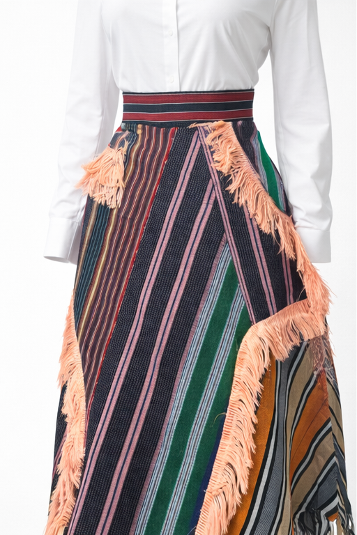 Ajike Asooke Patch Skirt
